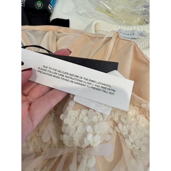 BCBGMaxazria Strapless Sequin Paiette Corset Dress NWT - Size 14 - Picture 7 of 9